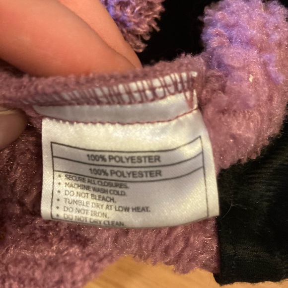 Ariat light purple/pink Sherpa mock neck jacket buttoned front size large - Picture 8 of 9